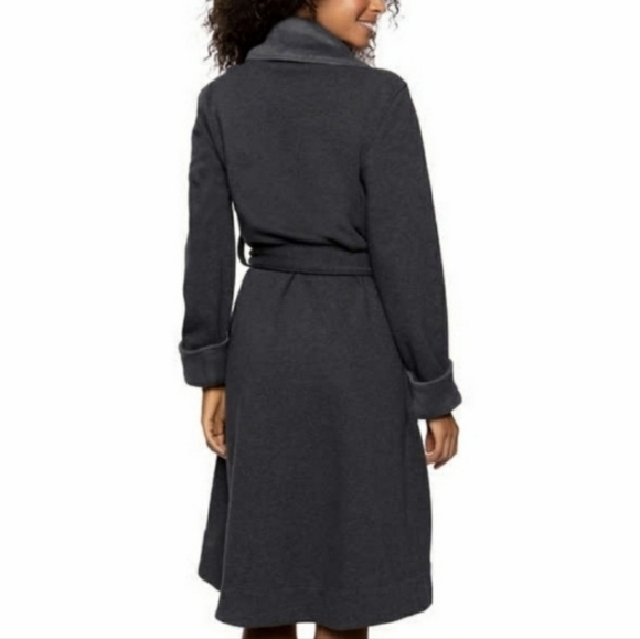 Kirkland Cozy Gray Robe with Belt Sz M VERY VERY SUBSTANTIAL ROBE - Picture 2 of 14